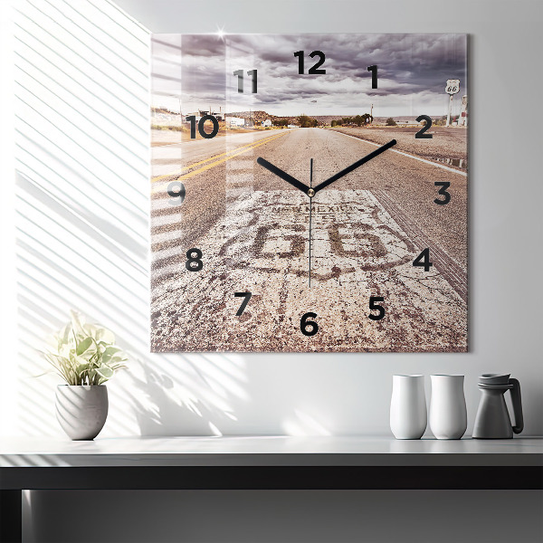 Orologio quadrato Strada 66 USA