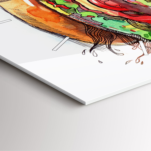 Orologio quadrato Hamburger con formaggio XXL