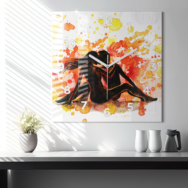 Orologio quadrato Amore e una coppia innamorata