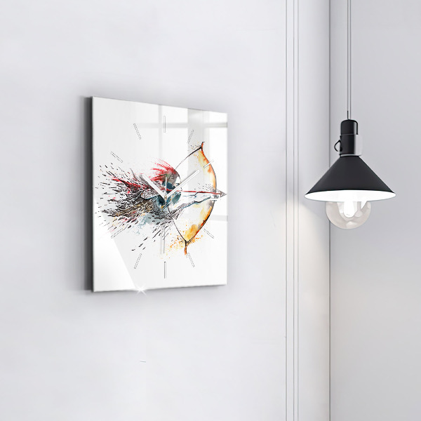 Orologio quadrato Un guerriero a caccia