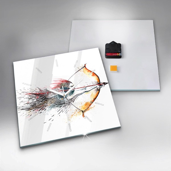 Orologio quadrato Un guerriero a caccia