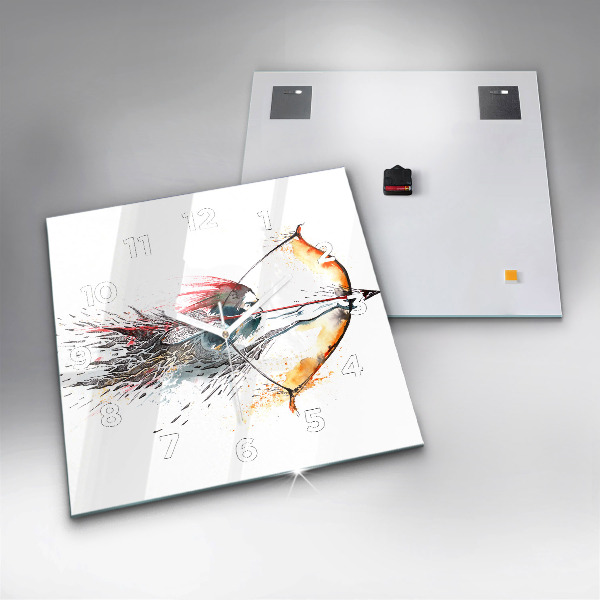 Orologio quadrato Un guerriero a caccia