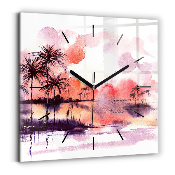 Orologio quadrato Paesaggio tropicale