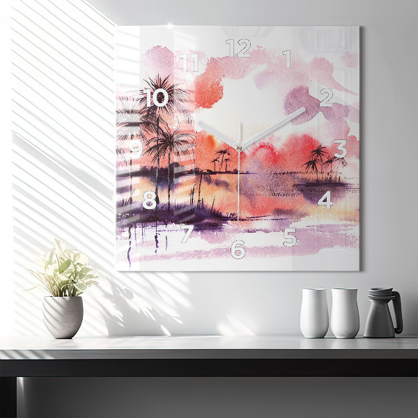 Orologio quadrato Paesaggio tropicale
