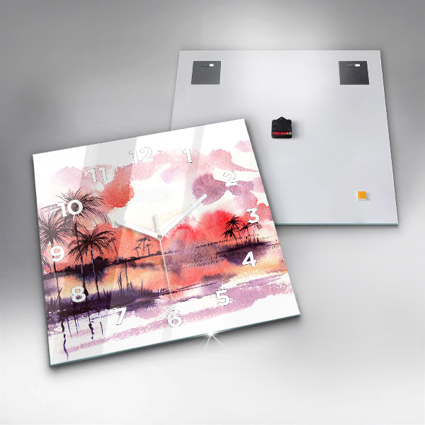 Orologio quadrato Paesaggio tropicale