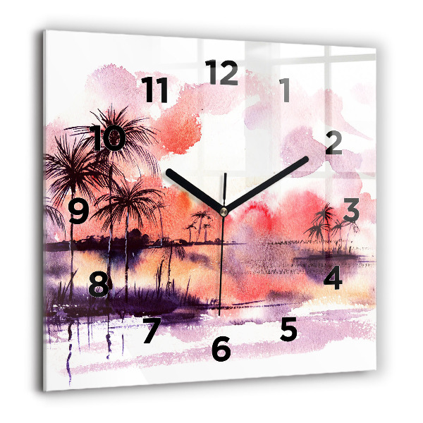 Orologio quadrato Paesaggio tropicale