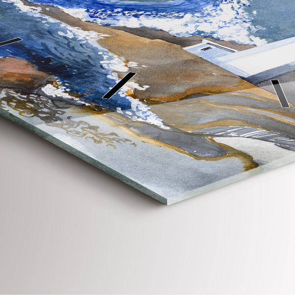 Orologio quadrato Il mare e il faro