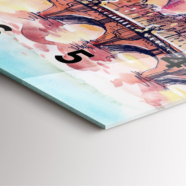 Orologio quadrato Paesaggio dipinto di Parigi