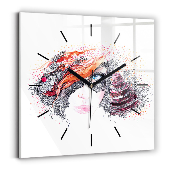 Orologio quadrato Dolce donna con torta