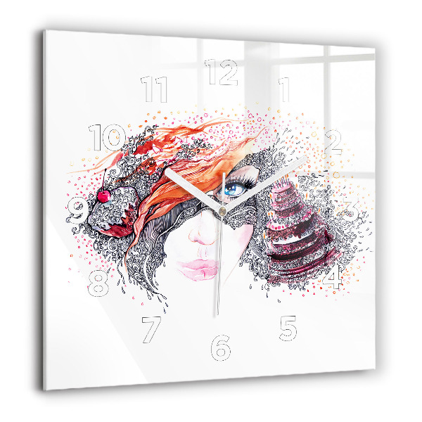 Orologio quadrato Dolce donna con torta