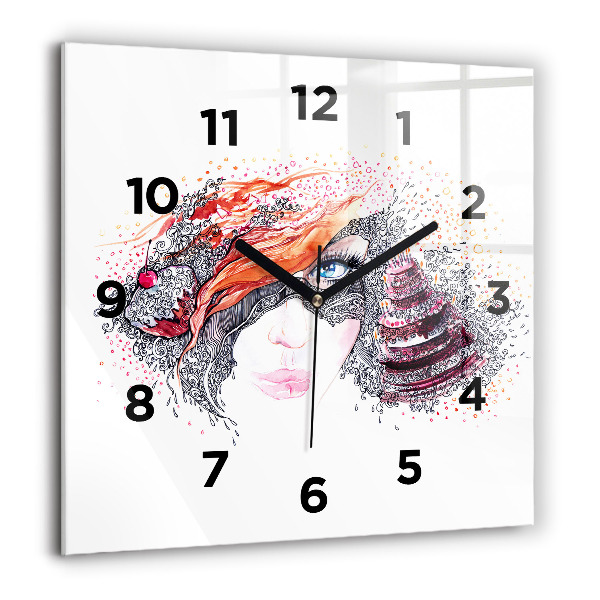 Orologio quadrato Dolce donna con torta