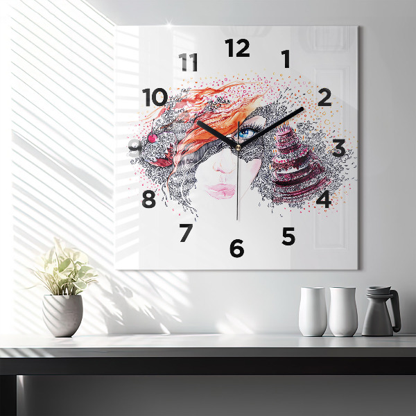 Orologio quadrato Dolce donna con torta