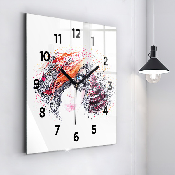 Orologio quadrato Dolce donna con torta