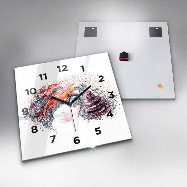 Orologio quadrato Dolce donna con torta