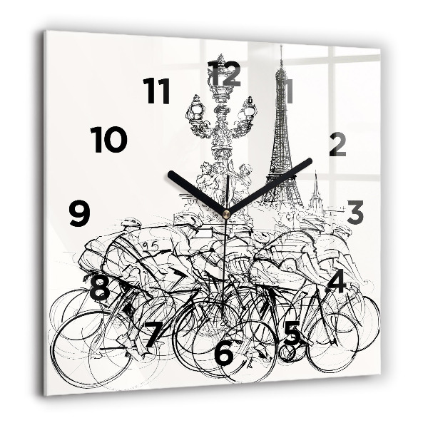 Orologio quadrato Disegno gara ciclistica