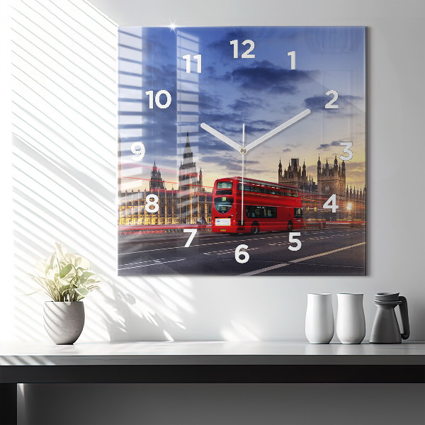 Orologio quadrato Autobus rosso di Londra