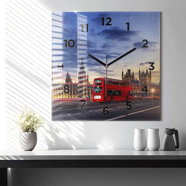 Orologio quadrato Autobus rosso di Londra
