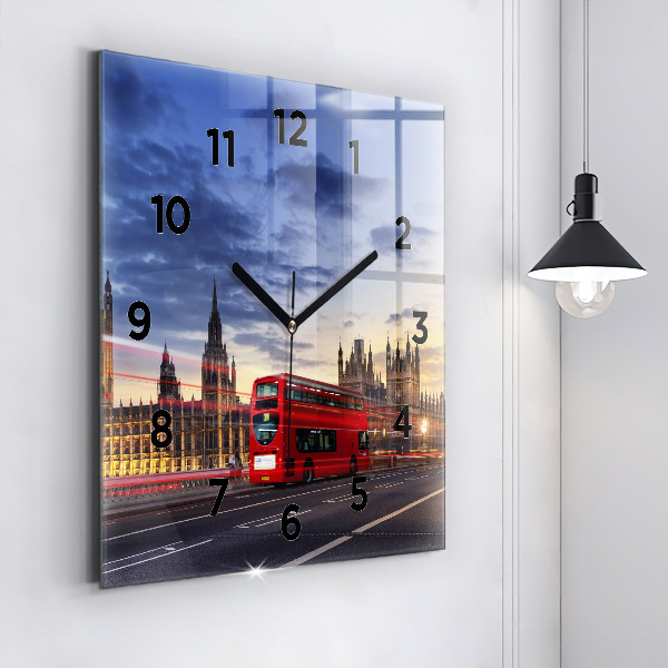 Orologio quadrato Autobus rosso di Londra