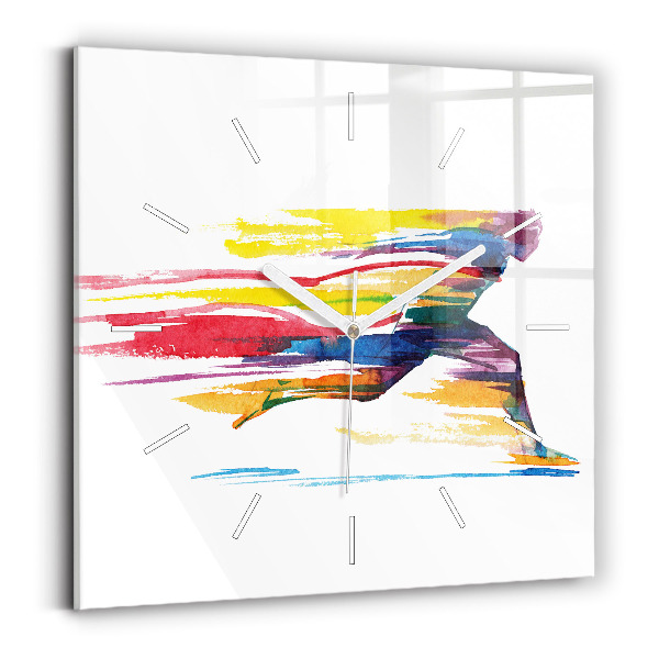 Orologio quadrato Illustrazione del corridore