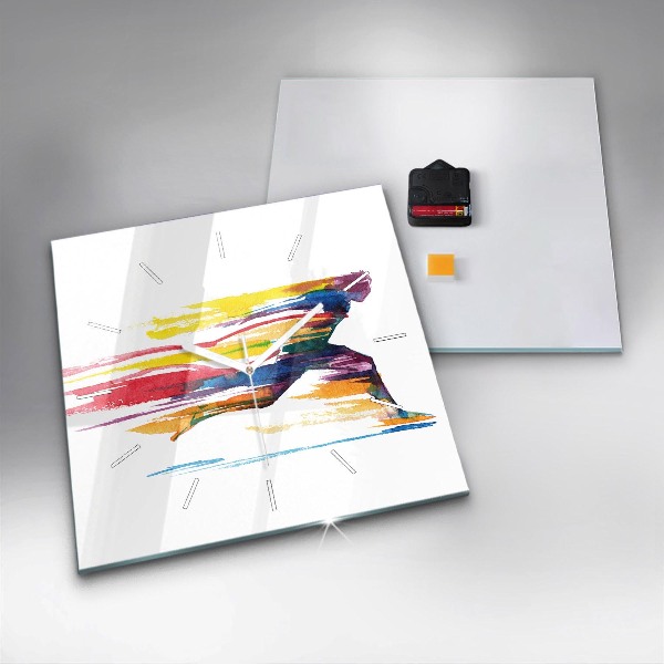 Orologio quadrato Illustrazione del corridore