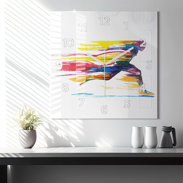 Orologio quadrato Illustrazione del corridore