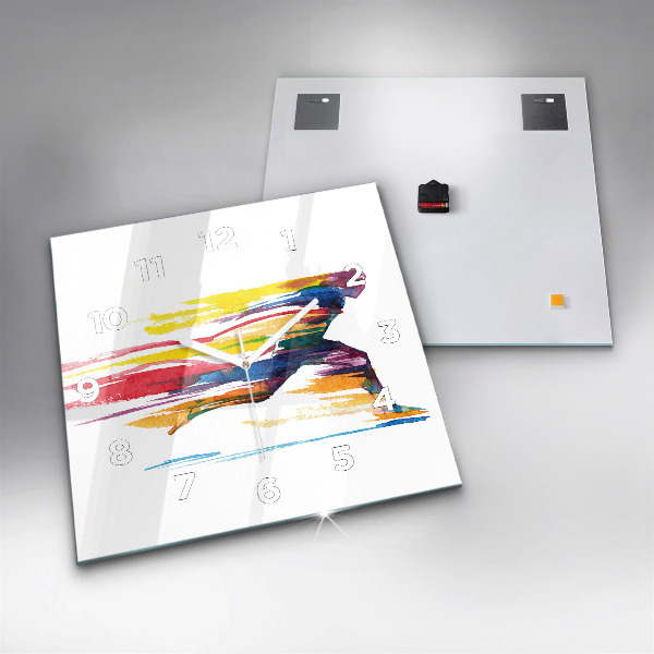 Orologio quadrato Illustrazione del corridore