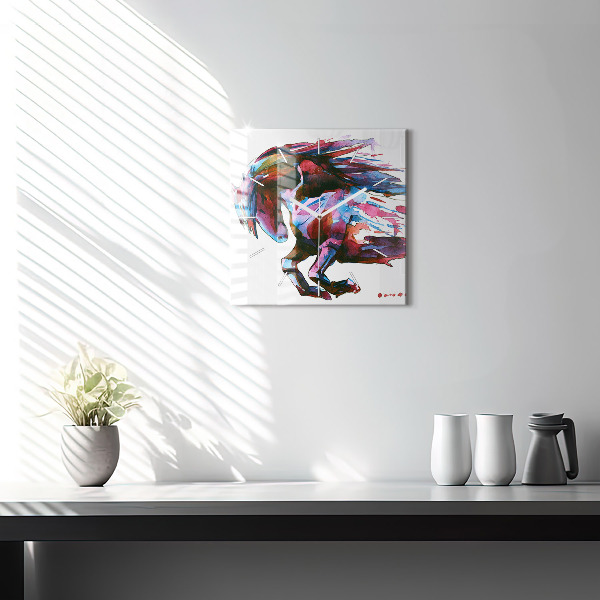 Orologio quadrato Un cavallo in fuga