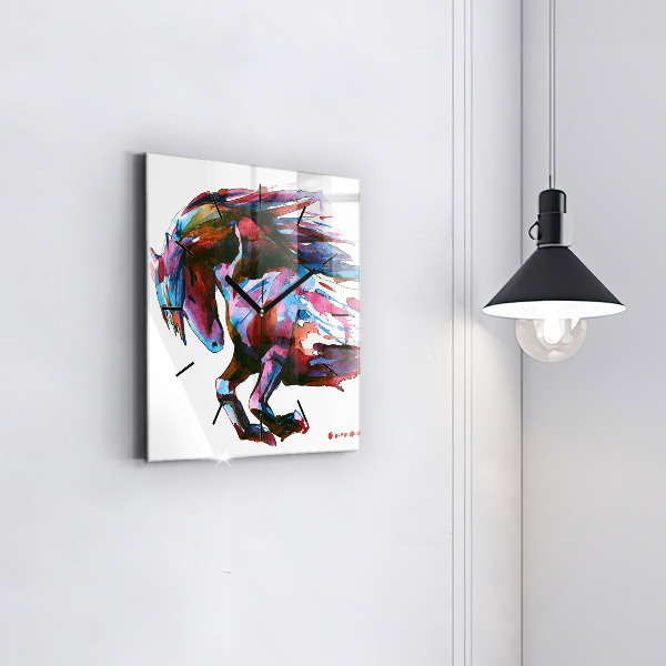 Orologio quadrato Un cavallo in fuga