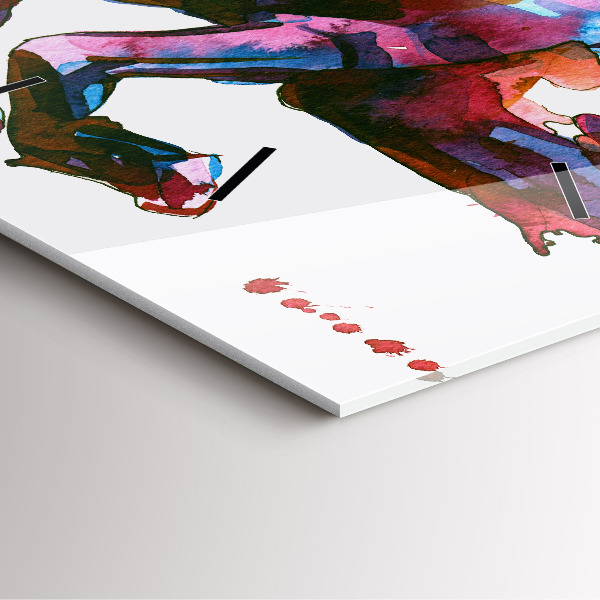 Orologio quadrato Un cavallo in fuga