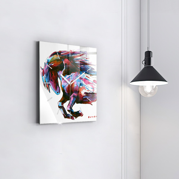 Orologio quadrato Un cavallo in fuga