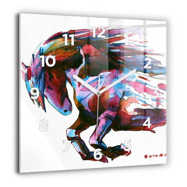 Orologio quadrato Un cavallo in fuga
