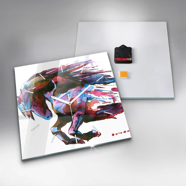 Orologio quadrato Un cavallo in fuga