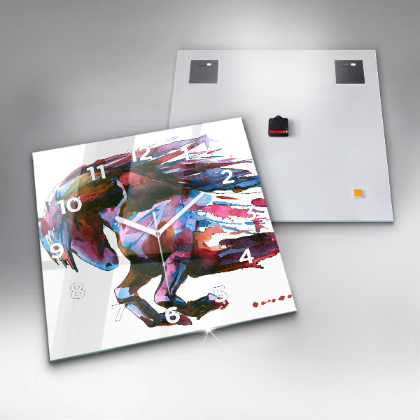 Orologio quadrato Un cavallo in fuga
