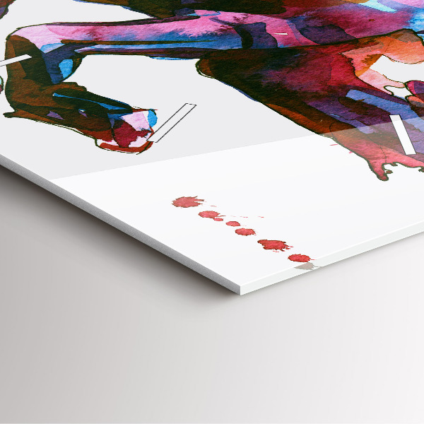 Orologio quadrato Un cavallo in fuga