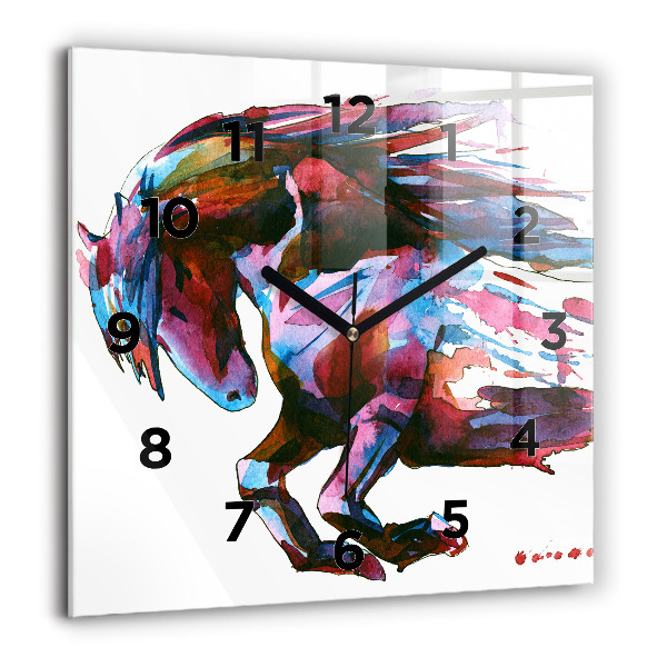 Orologio quadrato Un cavallo in fuga