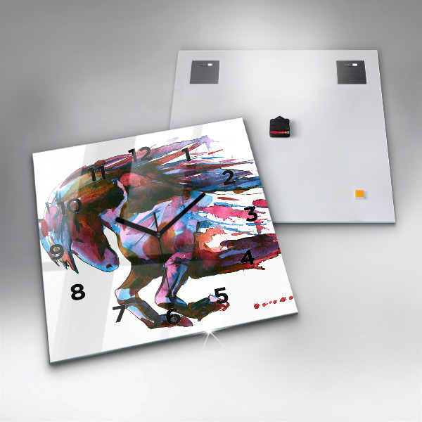 Orologio quadrato Un cavallo in fuga