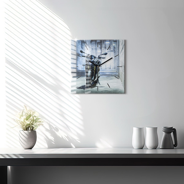 Orologio quadrato Motocicletta nel vicolo