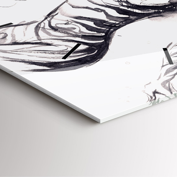 Orologio quadrato Donna e zebre