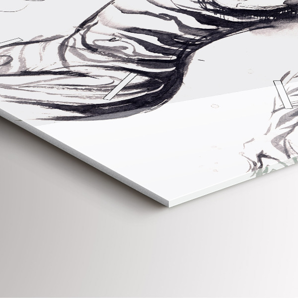 Orologio quadrato Donna e zebre