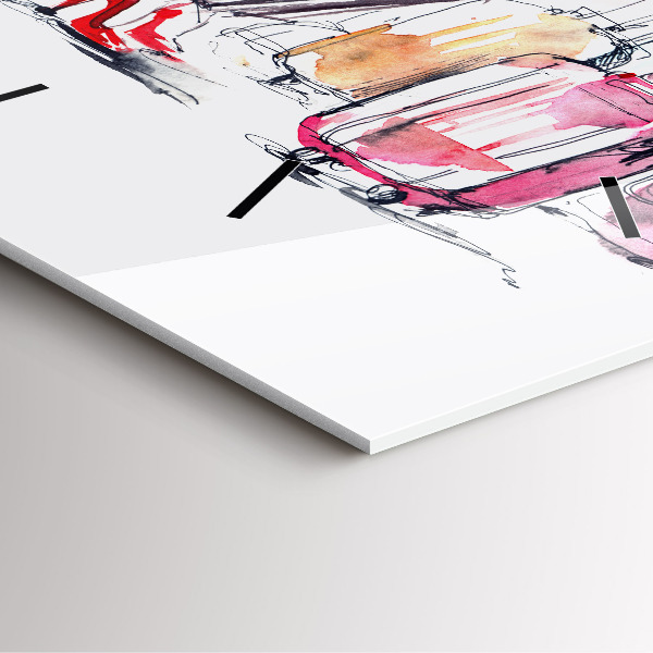 Orologio quadrato Donna con valigie