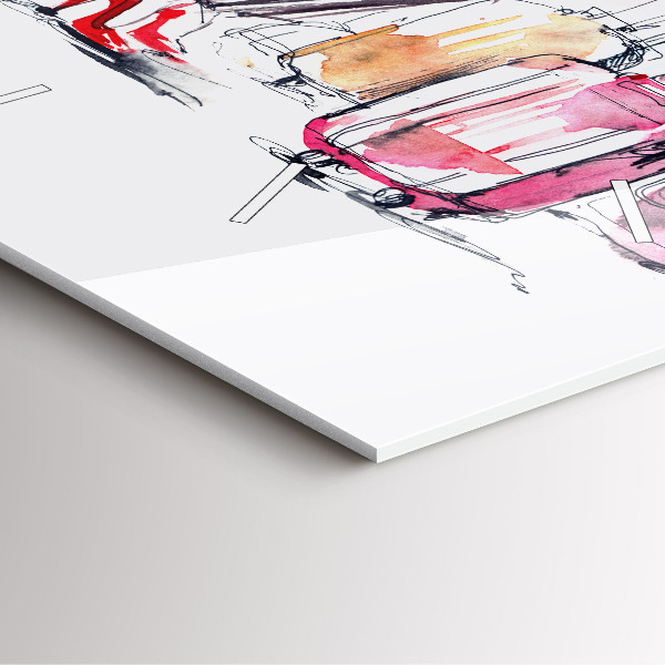 Orologio quadrato Donna con valigie