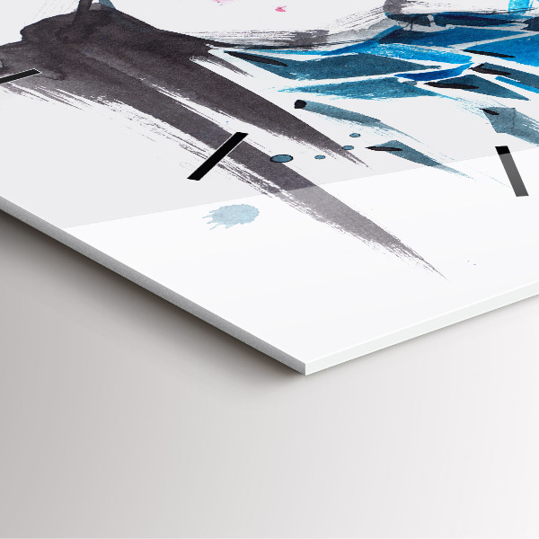 Orologio quadrato Volto di donna astratto