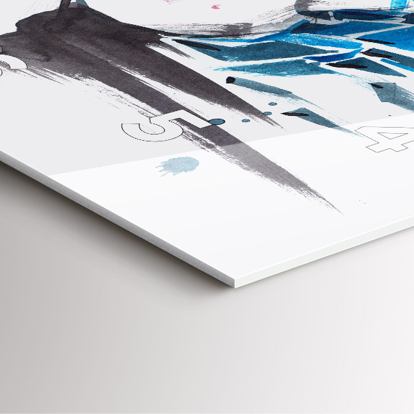 Orologio quadrato Volto di donna astratto