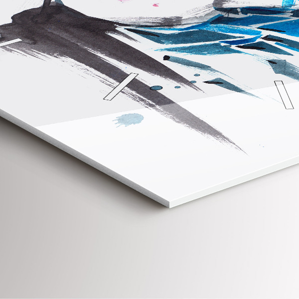 Orologio quadrato Volto di donna astratto