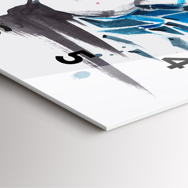 Orologio quadrato Volto di donna astratto