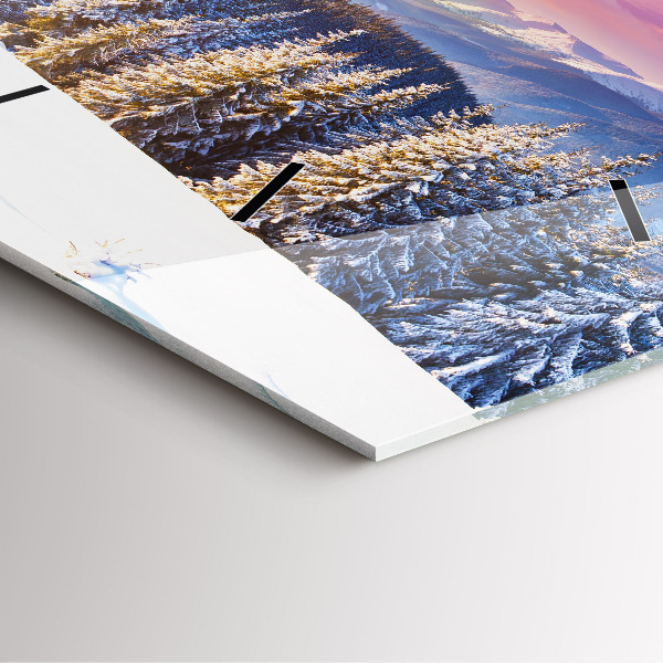 Orologio quadrato Paesaggio montano invernale