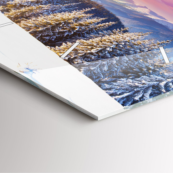 Orologio quadrato Paesaggio montano invernale