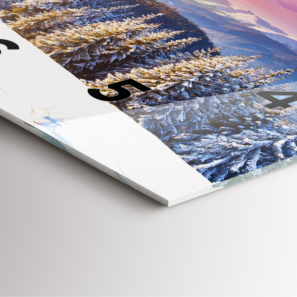 Orologio quadrato Paesaggio montano invernale