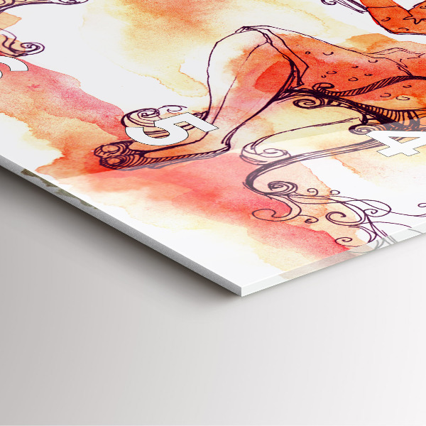 Orologio quadrato Donna che beve il tè