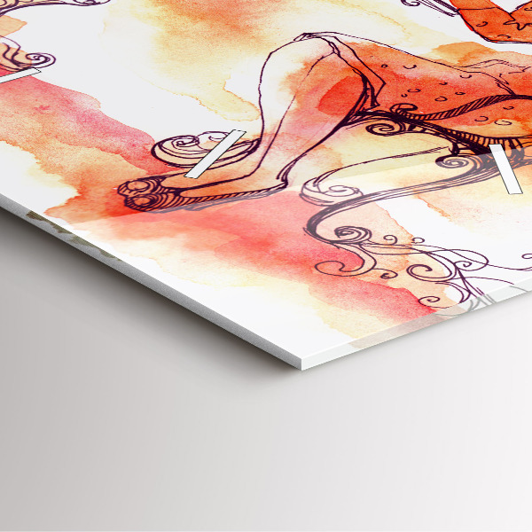 Orologio quadrato Donna che beve il tè